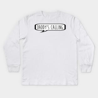 Daddy's Calling - Thomas Jefferson - Hamilton Musical Kids Long Sleeve T-Shirt